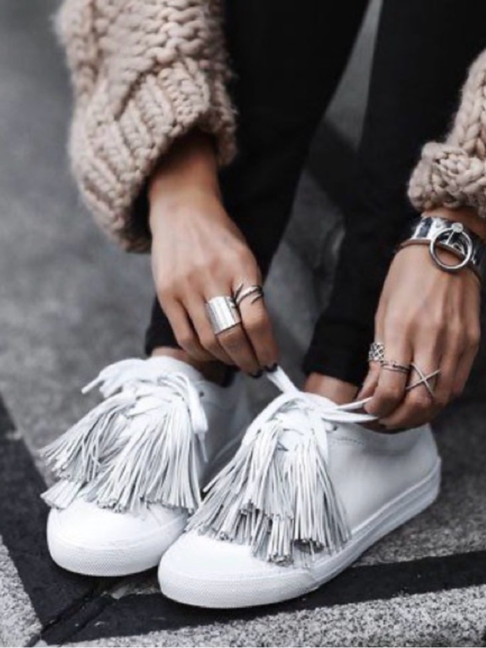 Loeffler Randall Tassel Sneakers